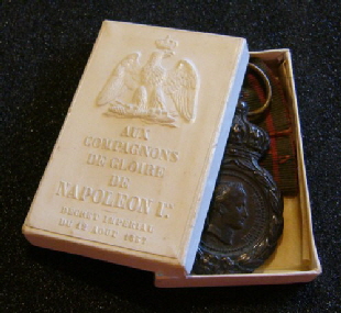 Orden - St.-Helena Medaille 1857 - Etui - von Ramiere